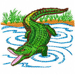 Reptiles Embroidery Design 8